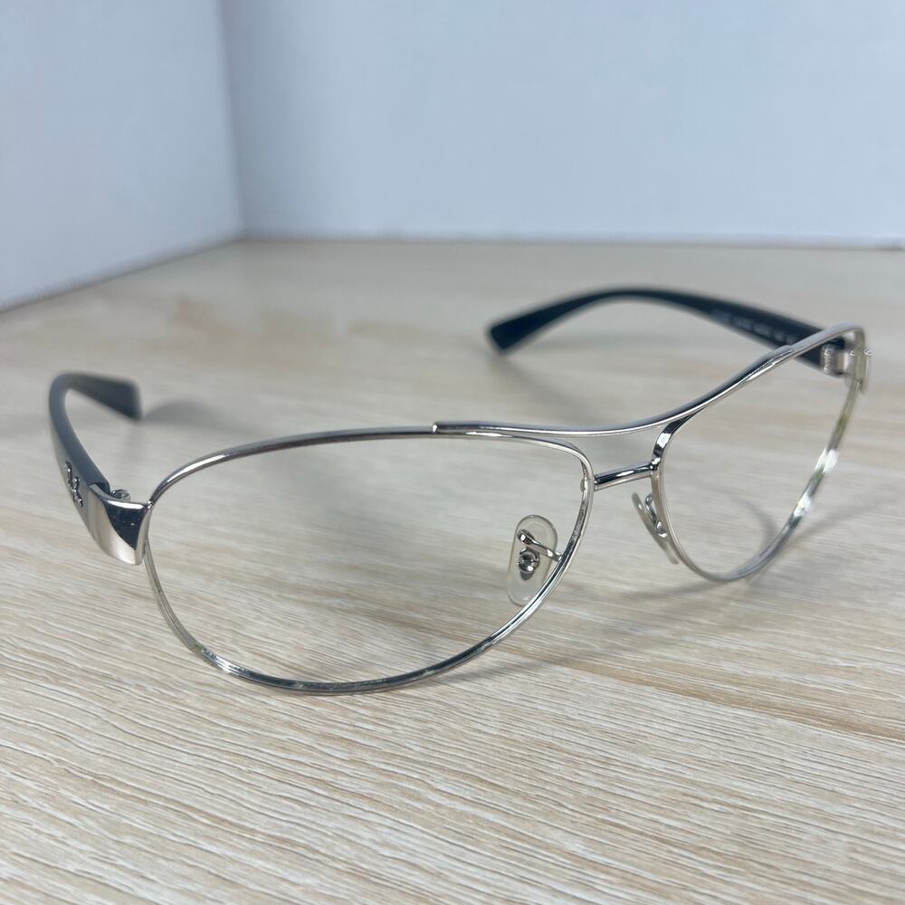 Ray-Ban RB3386 003/8G Sunglasses Silver Black Frames Only 63-13-130 Italy